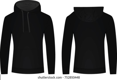 White hooded sweater. vector illustration