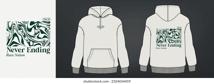 white hoodie, art design, template