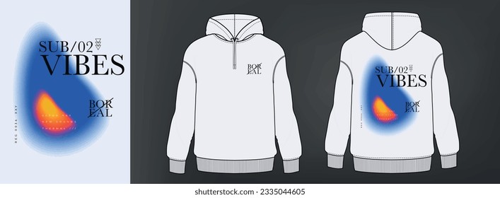 white hoodie art design, urban