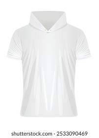 White hoodie front view. vector illustration