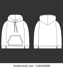 white hoodie mockup, you can change the color and design according to your needs