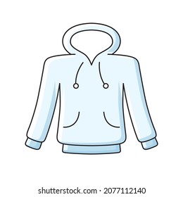 White hoodie sweatshirt isolated vector