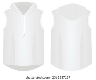 White hoodie top tank. vector illustration
