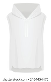 White hoodie top tank. vector illustration