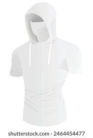 White hoodie top tank. vector illustration