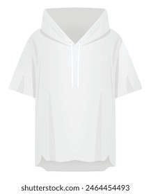 White hoodie top tank. vector illustration