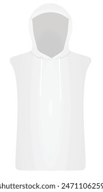 White hoodie top tank. vector illustration