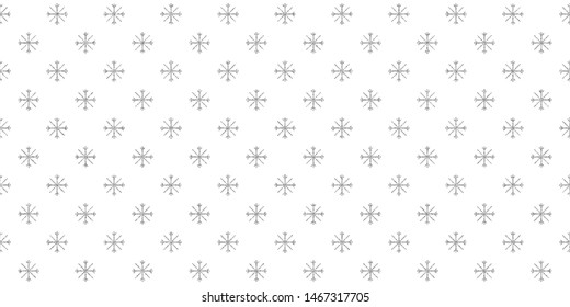 White horizontal background with silver glitter small polka snowflakes.