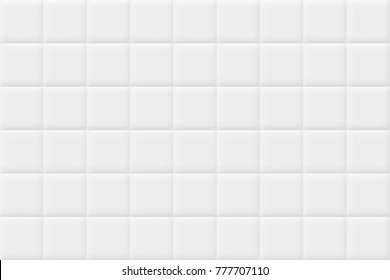 White horizontal background with tiles. Vector seamless pattern.