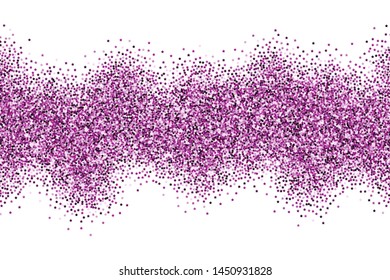 White horizontal background with violet star confetti and space for text.