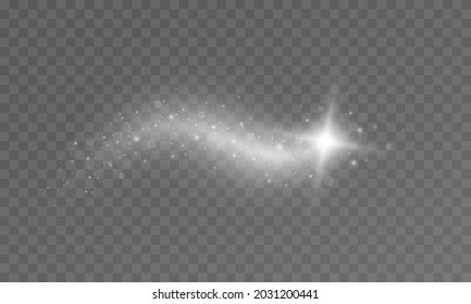 White horizontal lens flares pack, laser beams, light flare. Laser beams, horizontal light rays.