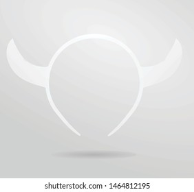White horns mask. vector illustration