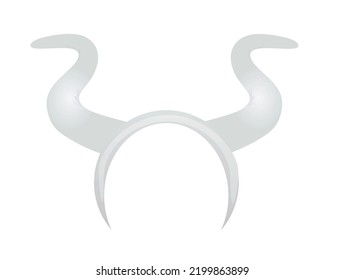 White horns mask. vector illustration