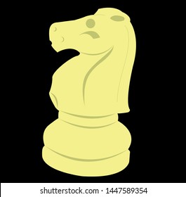White horse chess vector icon