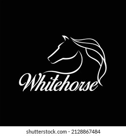 Diseño creativo del logotipo del Caballo Blanco