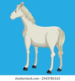 Silueta de caballo blanco, silueta de caballo de Shire, Vector de caballo islandés.