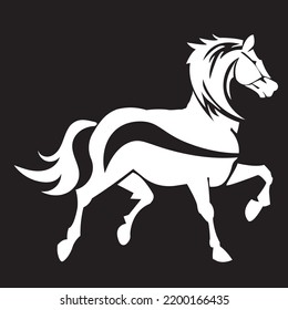 White Horse vector art illustrator and icon