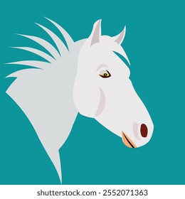 white horse vector illustration design high quality 