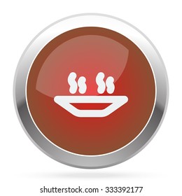 White Hot Meal icon on red web app button