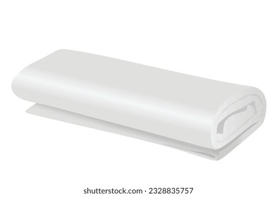 White hotel towel. vector illustration