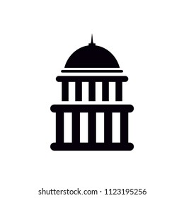 White house building vector icon