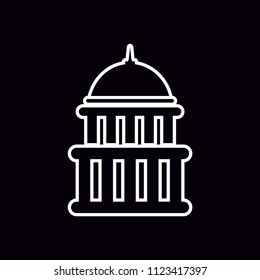 White house building vector icon