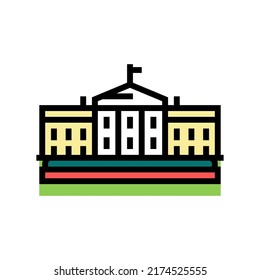 white house color icon vector. white house sign. isolated symbol illustration