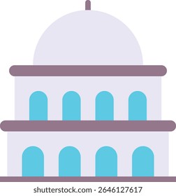 White House, Congress Vector Icon, Vector Style Flat Icon. 