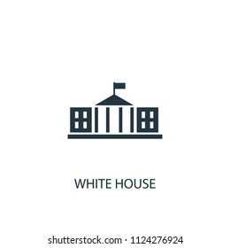 White house creative icon. Simple element illustration. White house concept symbol design from USA collection. Can be used for web and mobile.