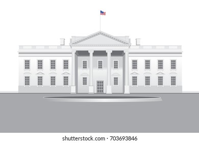 White House detailed vector drawn