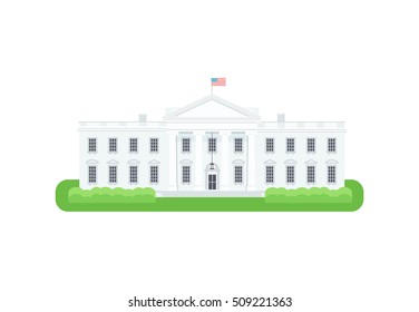 White House detailed vector Icon. President residence vector illustration. 