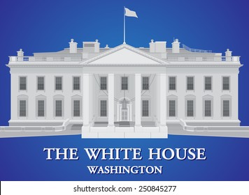 White House - detailed vector illustration 