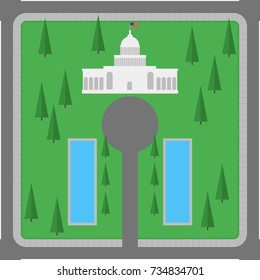 The White house for game Vector illustration
