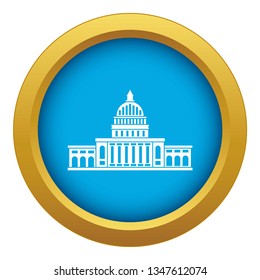 White house icon blue vector isolated on white background for any design