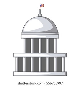 White house icon. Cartoon illustration of white house vector icon for web