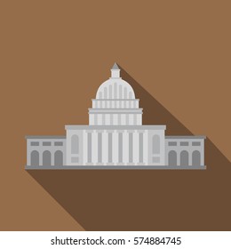 White house icon. Flat illustration of white house vector icon for web