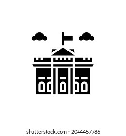 White House Icon Isolated On White Background