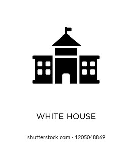 White House icon. White House symbol design from Architecture collection. Simple element vector illustration on white background.