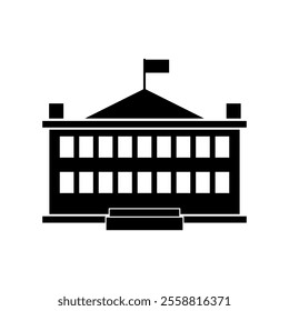 White House icon.vector flat black trendy style illustration for web and app..eps