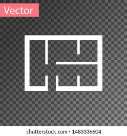 White House plan icon isolated on transparent background.  Vector Illustration