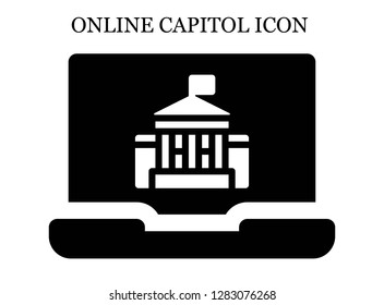 White house search icon. Editable White house search icon for web or mobile.