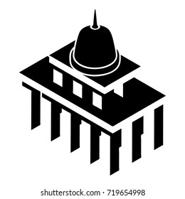 White house usa icon. Simple illustration of white house usa vector icon for web design isolated on white background