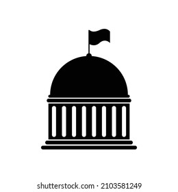 Vektorsymbol in weißem Haus. Bauzeichen-Illustration.