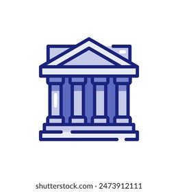 Ilustración del icono del Vector de la Casa Blanca