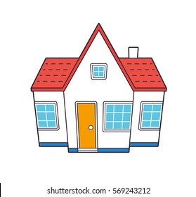 White house vector icon isolated.