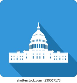 White house, vector illustration