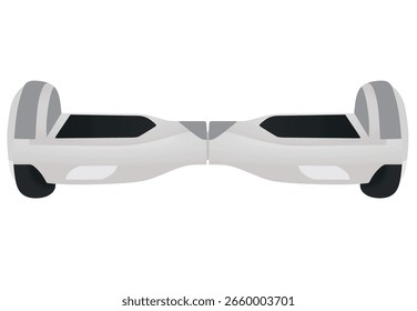 White hoverboard scoter. vector illustration