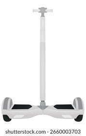 Vespa blanca del hoverboard. Ilustración vectorial