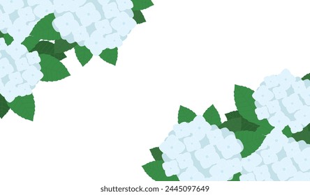 marco de ilustración de fondo de flor de hortensia blanca