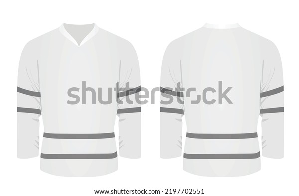 White Ice Hockey Shirt Vector Illustration Stock Vector (Royalty Free ...